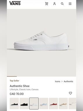 NWT Vans Authentic Shoe W Size 6
